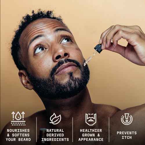 Striking Viking Beard Oil for Men - 2 Fl Oz, Pack of 2, Vanilla Scent - Naturally Derived Conditioner with Almond, Tea Tree, Argan & Jojoba Oil for Beard Growth, Softening & Moisturizing
