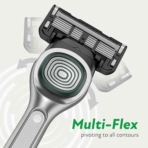 DORCO SLEEK - Six Blade Razor System with Multi-Flex technology Refill Set, Precision Shaving Razor Replacement Cartridge (12 pack)