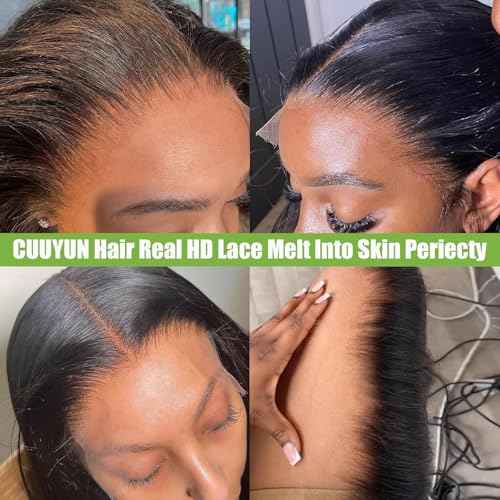 13x4 Lace Frontal Closure Ear to Ear Full Lace Frontal Closure Brazilian Deep Wave Human Hair Frontal Free Part Pre Plucked With Baby Hair 150 Density Natural Black 16 Inch