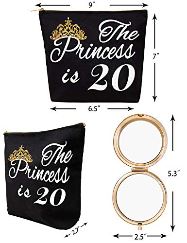 20th Birthday Gifts for Girls,20th Birthday Gifts for Women,20th Birthday,20th Birthday Gifts for Daughter,20th Birthday Gifts Cosmetic Bag,20th Birthday Makeup Mirror,20 Year Old Girl Birthday Gifts