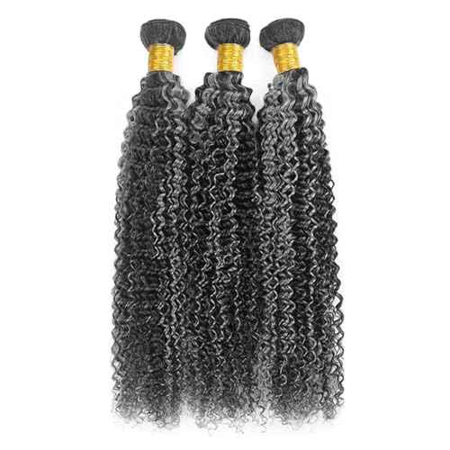 Jerry Curly Wave Bundles P1B/Grey Human Hair Bundles 10 12 14 Inch Human Hair 3 Bundles Unprocessed Brazilian Virgin Quick Weave Human Hair Extensions For Black Women