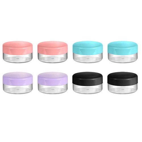 10 Gram 8 pcs Lip Balm Containers Small Plastic Containers Cosmetic Containers Sample Jars Cosmetic Jars Makeup Sample Containers for Lip Balms Lotion Powder Beauty Products