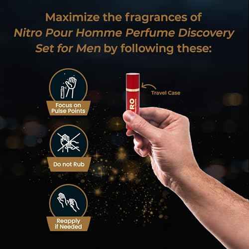 Dumont Nitro Pour Homme Perfume Discovery Set for Men Mini Travel Sprays 8 x 0.34 Fl Oz