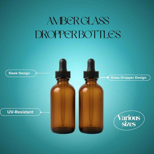 Onisavings Pack of 12-1 Oz Amber Glass Bottles With Caps And Droppers – Refillable Containers For Essential Oils, Serums, Tinctures, Diy Skincare, And Liquid Storage (Amber Glass Droppers)