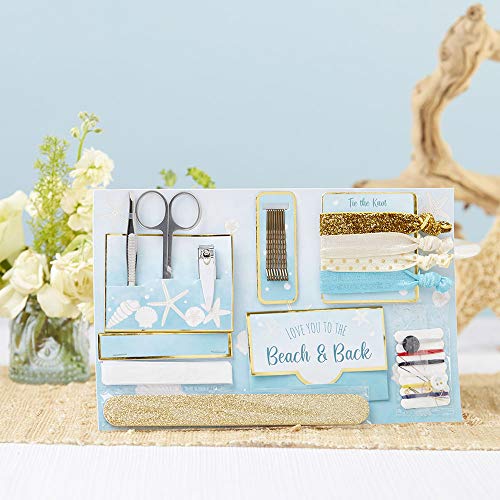 Wedding Day Emergency Kit for Bride, Beach Party Wedding Survival Kit, Bridal Shower Gift Set with Cosmetic Bag, Gift for The Bride, Bridesmaid Gifts