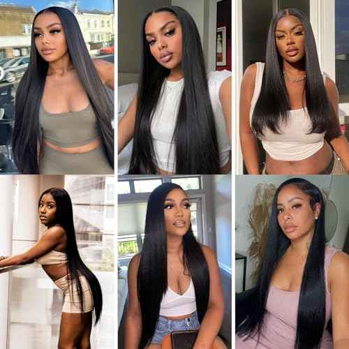 Bundles Human Hair Straight 3 Bundles 18 20 22 Inch 100% Unprocessed Brazilian Remy Virgin Human Hair Bundles Raw Hair Bundles Natural Black Human Hair