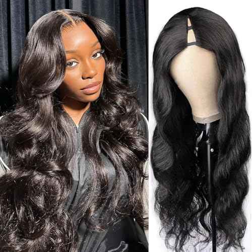 Body Wave V Part Wig Human Hair Glueless Clip In 100% Real Human Hair V-part Wigs No Glue No Sew In Upgrade U Part Wig For Beginners Friendly 200 Density 22 Inch