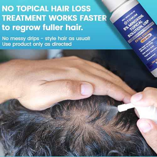 Men's 5% Minoxidil Hair Growth: Extra Strength Minoxidil Spray Hair Regrowth Treatment Serum Stop Hair Thinning and Hair Loss For Stronger Thicker Longer Hair Made in USA 60ml