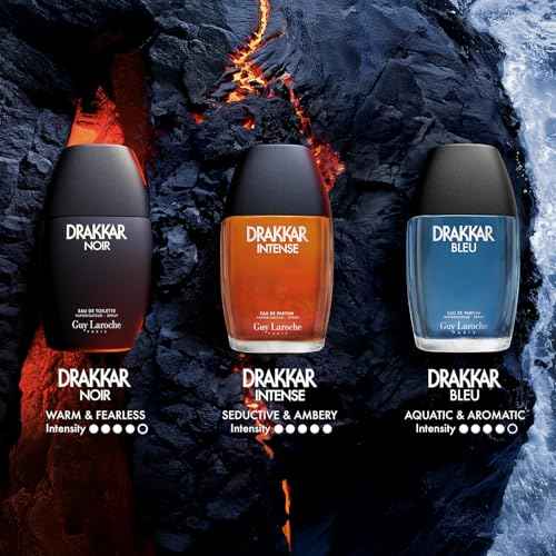 Guy Laroche Drakkar Bleu - Iconic Designer Fragrance - Powerful, Aquatic & Fresh Eau de Parfum - Aquatic Foug?re - Long Lasting Mens Cologne - Day and Evening Scent 3.4 Fl Oz