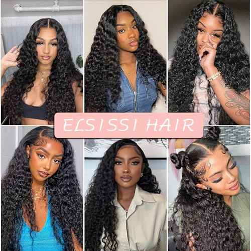 30 Inch 13x6 Deep Wave Lace Front Wigs Human Hair Wet And Wavy HD Lace Front Wigs Human Hair 200 Density Pre Pulcked Glueless Wig for Women Natural Color