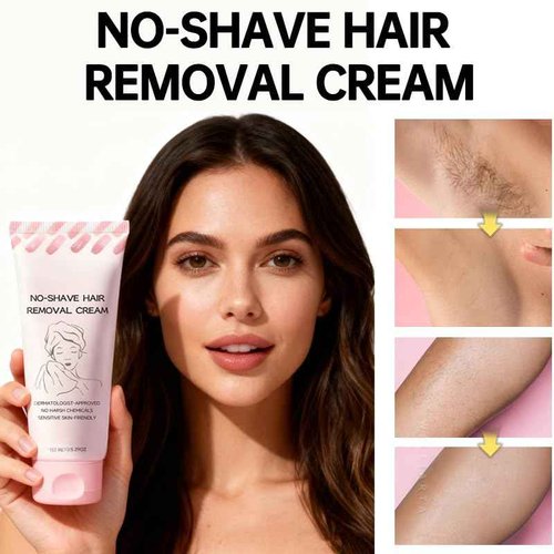 Hair Removal Cream, No Shave Hair Remover for Women, Fast and Gentle, Moisturizes and Nurtures Skin, Leaves Skin Smooth & Soft, 5.29 oz (1)