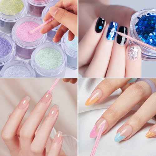 100PCS Disposable cuticle sticks for nails, Double Sided Cuticle Pusher, Cuticle Manicure and Pedicure Stick for Fingernail Cleaning