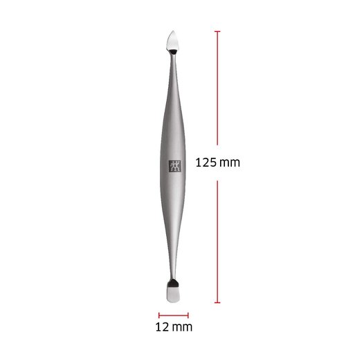 ZWILLING Cuticle Pusher (nail cleaner, double ended tool, suitable for natural and artificial nails), Premium, Silver, 5 inch
