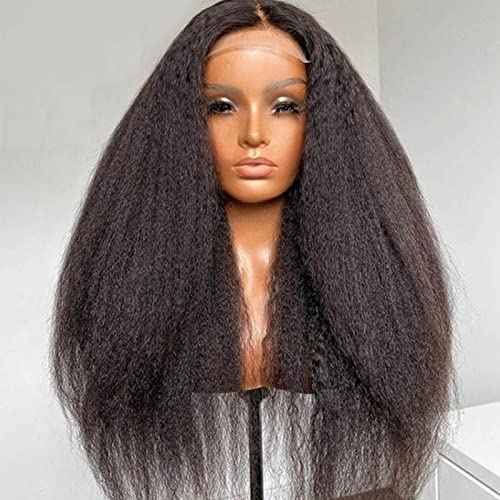 Enoya Glueless Wigs Human Hair Pre Plucked For Black Women,5x5 HD Lace Closure Wigs Human Hair 200 Density Natural Black With Baby Hair (5x5 HD lace closure wig, 10")