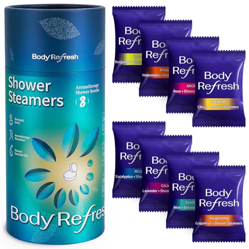 BodyRefresh Shower Steamers Aromatherapy - 24 Pack Shower Bombs with Essential Oils, Personal Self Care Birthday Gifts for Women, Spa Gifts for Women, Gifts for Her