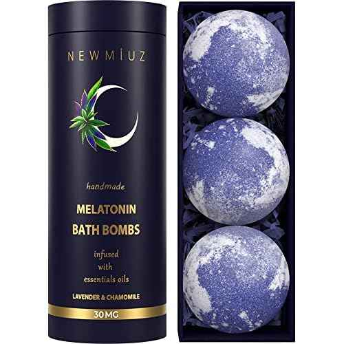 Sleep Well Bubble Bath Bombs Melatonin Infused Lavender Chamomile Essential Oils Luxurious Bath for Dry Skin Perfect Self Care Gifts for Women and Men
