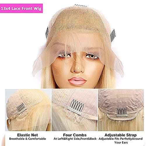 VIPbeauty 613 Lace Front Wig Human Hair Blonde 13X4 HD Transparent Lace Front Wigs Human Hair 180% Density Blonde Wigs Human Hair 613 HD Straight Lace Front Wigs Human Hair Pre Plucked