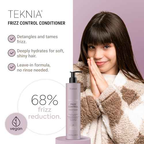 LAKM? Teknia Frizz Control Leave In Conditioner, Anti Frizz Conditioner for Frizzy or Curly Hair, 10.2 Fl Oz