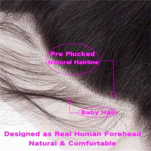 13x4 Lace Frontal Closure Body Wave Frontal Ear to Ear HD Lace Frontal Human Hair 100% Brazilian Virgin Human Hair Closure 16 Inch Frontals Hair Pieces for Women Free Part 150% Density