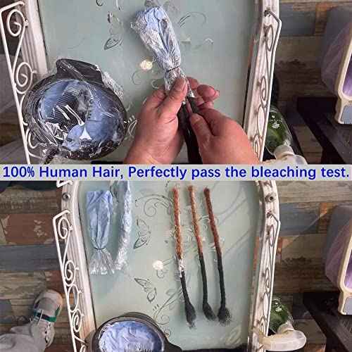 Loc Extensions Human Hair Dreadlock Extensions for Men/Women 8 inch 70 Strands 100% Natural Black Full Handmade Permanent Real Human Hair Can Be Dyed and Bleached (8Inch/30 locs£¬Natural Black/0.8cm)