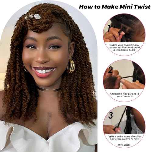 Afro Kinkys Bulk Human Hair for Dreadlocks Extensions and Locs Repair 1 Pack 50 Gram Afro Kinky Curly Human Hair Bulk for Twist (4#, 18 Inch)