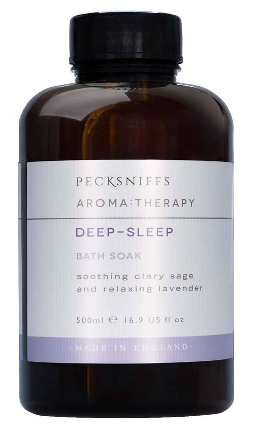 Pecksniff's Aroma:Therapy Deep-Sleep Bath Soak Decanter | 500ml/16.9 Fl Oz