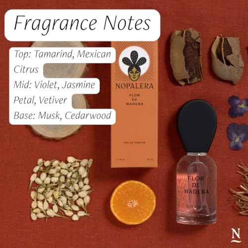 Nopalera Flor de Madera Eau de Parfum - Clean Fragrance for Women and Men - Bright Tamarind and Mexican Citrus Blend, Long-Lasting, Free From Artificial Ingredients, 50ML