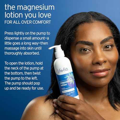 LIFE-FLO Magnesium Lotion - New and Improved Unscented Body Lotion with Magnesium Chloride from The Zechstein Seabed - Soothes Muscles and Joints When Massaged into The Skin - Hypoallergenic - 8oz