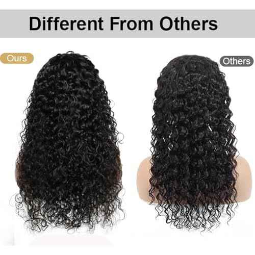 VIPbeauty 13x6 Water Wave Lace Front Wigs Human Hair 180% Density Deep Wave 13x6 HD Lace Front Wigs Human Hair Pre Plucked 14A Brazilian Virgin Curly Wigs for Women 22 Inch