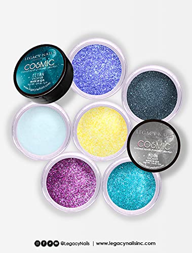 Legacy Nails Professional COLLECTION Acrylic Powder Kit 6 Colors Nail Art Set for Manicure DIY for Dip & Acrylic Nail Extensions (COSMIC COLLECTION)