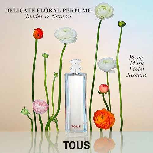 TOUS Silver Eau de Toilette Spray for Women, Floral Perfume with Notes of Violet, Rose, Peony, and Iris. Scent for Everyday Wear, 3 Fl Oz
