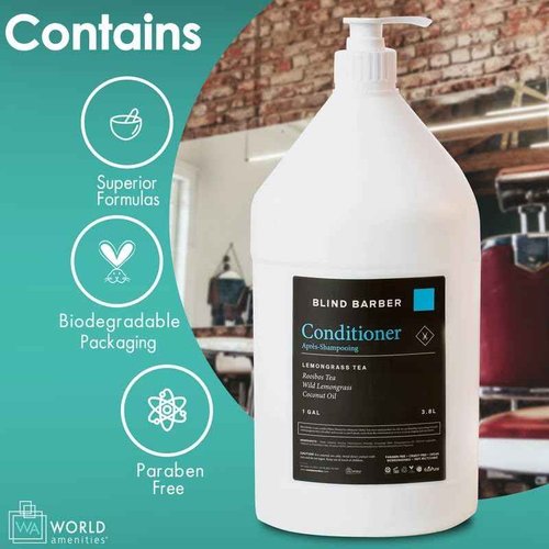 Blind Barber Hair Conditioner - Rooibos Tea Fragrance Moisturizing Conditioner with Invigorates Senses - 1 Gallon