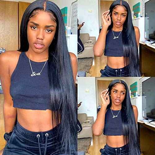 30 Inch Straight Lace Front Wigs Human Hair Pre Plucked 13x4 Hd Transparent Lace Front Human Hair Wigs for Black Women 180% Density Glueless Wigs Human Hair Lace Front Wigs (30 Inch)