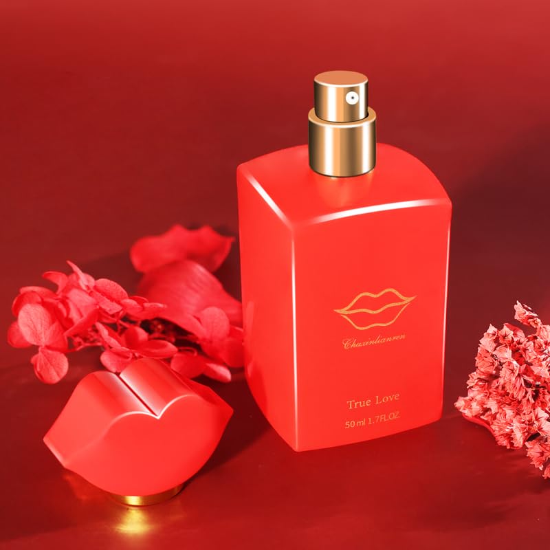 Prgkitcjfh Ladies talk about perfume lasting gift box men talk about fragrance (Red Love 1.7 ounces)