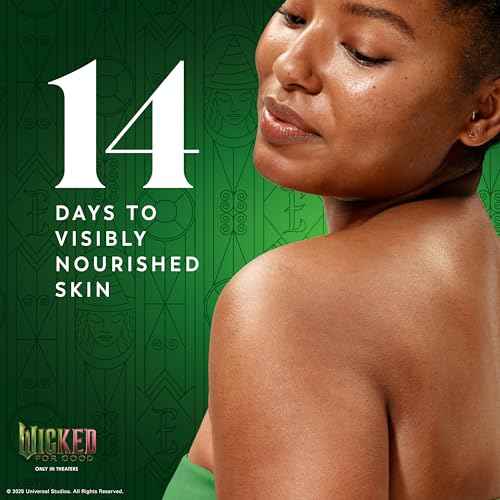 Olay Body Wash for Women, Wickedly Wonderful Elphaba¡¯s Edition, Intensely Hydrating & Renewing, Pro-Hyaluronic Acid Serum with Vitamin B3, For All Skin Types, Cashmere Woods & Lime Scent, 20 fl oz