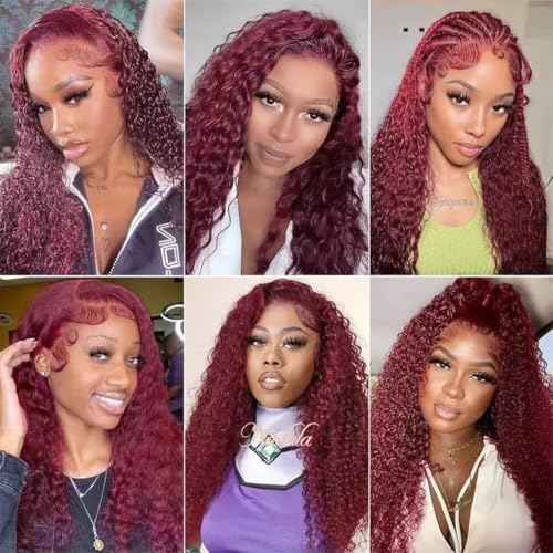 34 Inch Vinmdonm Burgundy Bundles Human Hair 99J Kinky Curly 1 Bundle Unprocessed Brazilian Virgin Hair Color Red Bundles