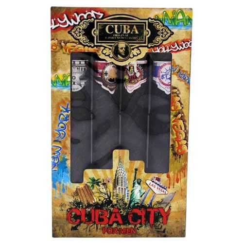 Cuba City 4-Piece Set for Men, (Hollywood + Vegas + Miami + New York)