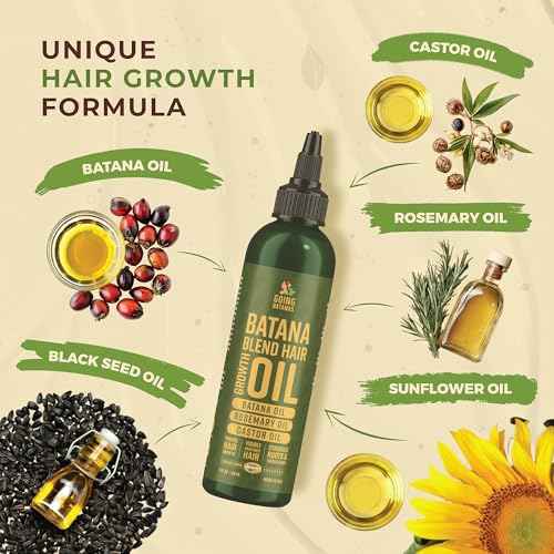 Premium Batana Oil for Hair Growth Blend -100% Natural Batana from Honduras, Castor & Rosemary Oil to Stimulate Hair Growth - Botana, Aceite De Batana - Natural Hair Products for Women & Men