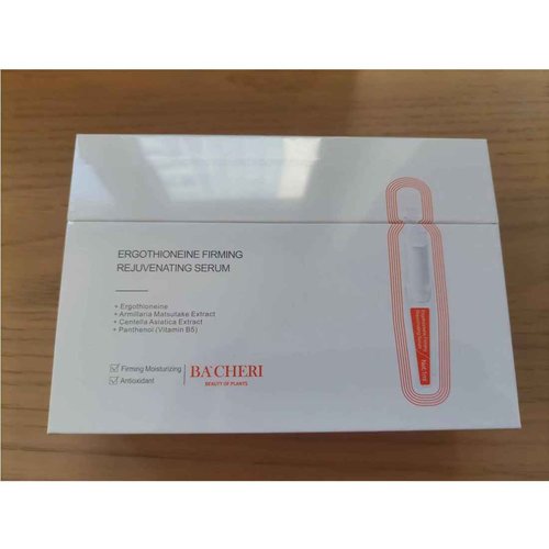 BACHERI Ergothioneine Firming Serum Ampoules - Hydrating and Repairing Formula with Pro-Xylane, Centella Asiatica Extract, and Vitamin B5 for Various Skin Types, 30 Pcs/Box
