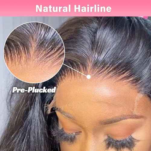 WOWANGEL 5x5 0.095mm Ultra-Thin Skinlike Real HD Lace Frontal & Closure,Body Wave Natural Hairstyles,Pre-Plucked Invisible Hairline,Unprocessed Virgin Human Hair,Invisible Knots HD Lace,20inch
