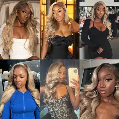SOSEXY Ash Blonde Straight Lace Front Wigs for Black Women Pre Plucked Ash Blonde Wig Human Hair 13x6 Transparent Lace Front Wigs Human Hair Dark Brown Roots Human Hair Wig Pre Plucked 22 Inch