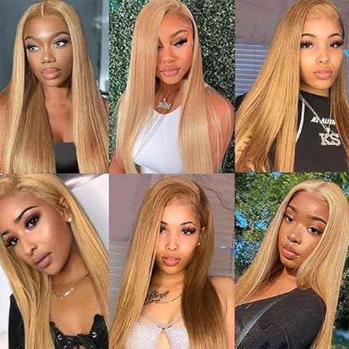 #27 Honey Blonde Bundle Human Hair Blonde Human Hair Bundles Straight 1 Bundle Color 27 12 Inch Blonde 100G/PC Unprocessed Brazilian Virgin Double Weft Hair Extension