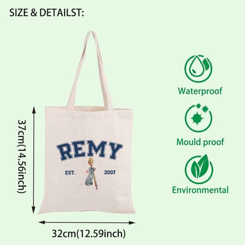 FOTAP Remy Quote Cosmetic Bag Rat Fans Gift Remy Est. 2007 Zipper Pouch Makeup Bag Mouse Chef Make Up Bag (REMY TOTE)