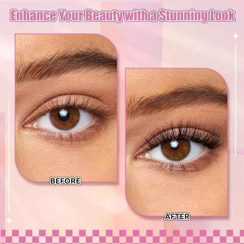 FADLASH Lash Clusters Wispy Eyelash Clusters D Curl 8-16mm Cluster Eyelash Extensions 168Pcs Individual Natural Lashes with Black Thin Band Soft and Reusable (GS49, 8-16mm)