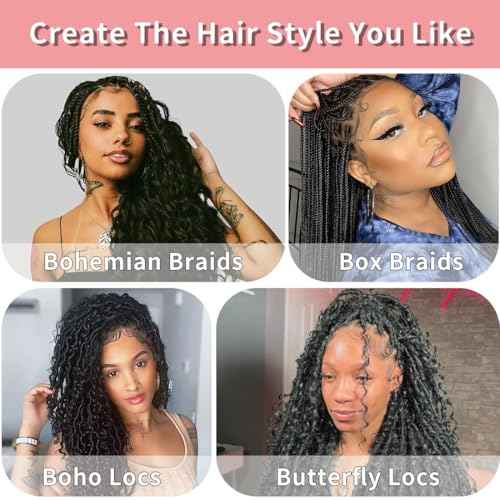 Human Braiding Hair for Boho Braids 12A Deep Water Wave Bulk Human Hair for Braiding No Weft Wet and Wavy Curly Human Hair Extensions (1B-Natural Black-Deep, 110g-24 Inch)