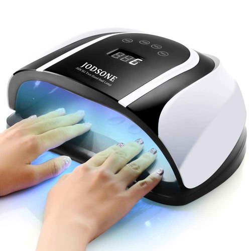 JODSONE 120W U V LED Nail Lamp for Two Hand, Led Light for Gel with 54 Pcs Light Bead, Quick Curing Gel Polish, Nail Dryer Suitable Salon and Home Use, Black