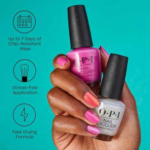 OPI Nail Lacquer Nail Polish | Opaque Bright Orange Cr?me Chip Resistant Nail Polish | Fast Drying, Streak Free