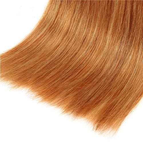 Color 27 Human Hair Bundles 27/30 Straight Bundle Highlight Bundle Human Hair Unprocessed Virgin Hair 3 Bundles 12 14 16 Inch