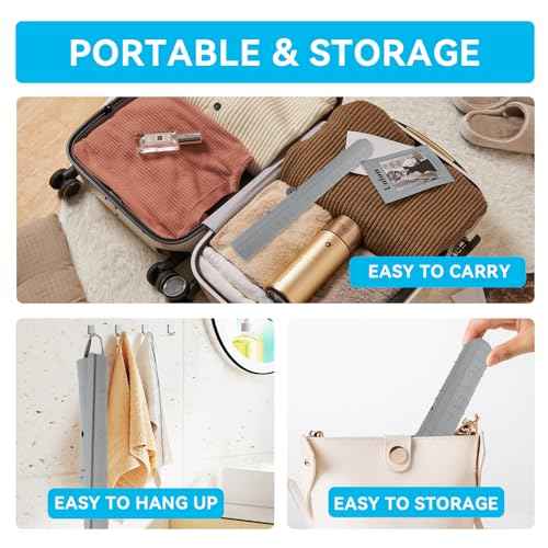 BRIAN & DANY Makeup Mat for Sink, Bathroom Sink Cover for Counter Space, Foldable Silicone Sink Mat Organizer Countertop RV Space Saver, Gray, 19.3" x 15.5"