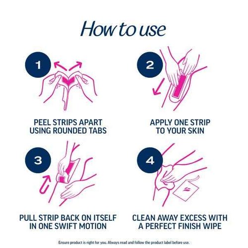Veet Leg and Body Hair Remover Cold Wax Strips, 40 ct (Pack of 3)